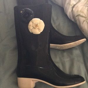 Chanel authentic rain boots